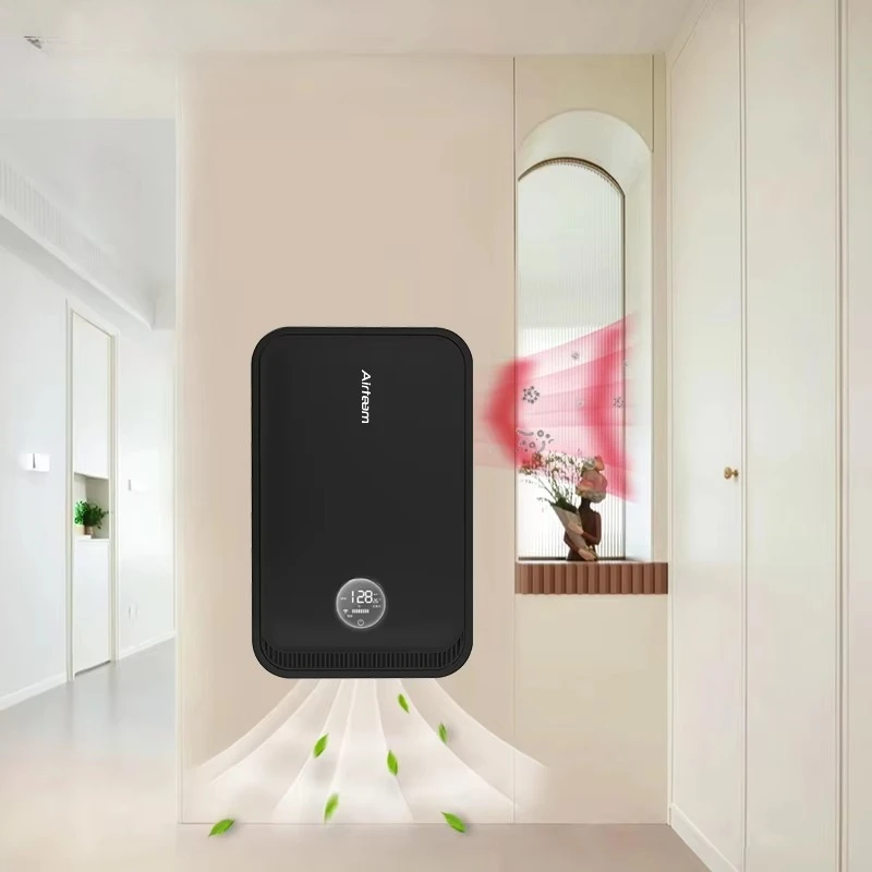 Wall-mounted  Ductless ERV Energy Recovery Ventilator with Voc Sensor or Pm2.5 air Quality Sensor Auto Control Inside Room Air