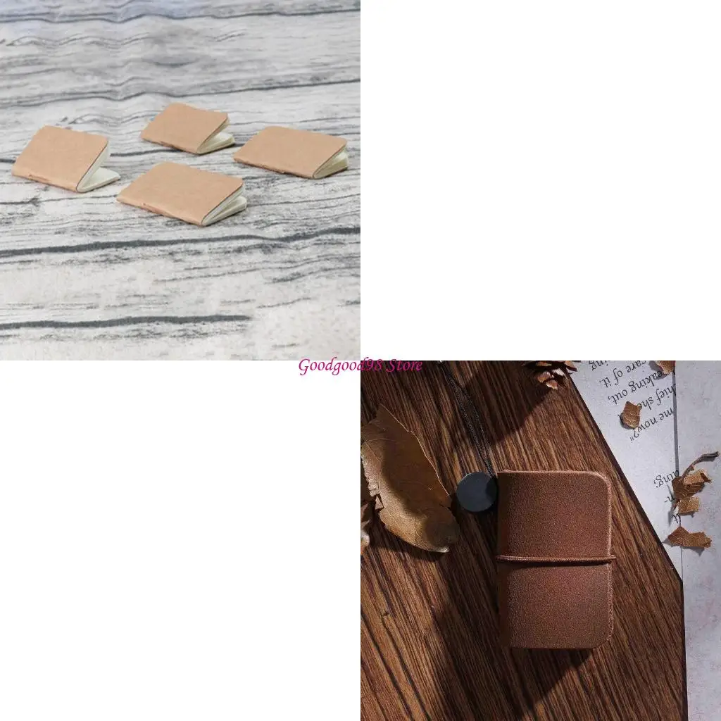 

Travel Journal Notebook Pocket Size Leather Diary Notepad Blank for Men Women