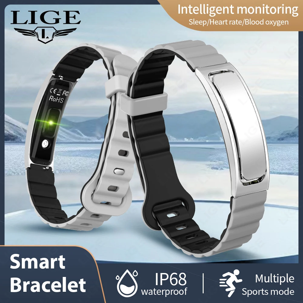 

2026 New Sports Smart Bracelet Activity Fitness Waterproof Silicone Wristband Heart Rate Blood oxygen Sleep Smartwatch Men Women