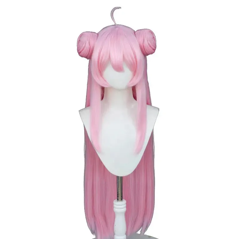 قطعة واحدة من شعر مستعار تنكري طويل مفرود وردي اللون للفتيات مع كعكة منفصلة وشعر طويل فضفاض #1