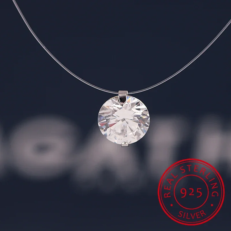 Verão estéreo transparente linha de pesca colar furtivo bola de neve fechaduras de cristal corrente presente dos namorados festa de casamento jóias/jkljfd