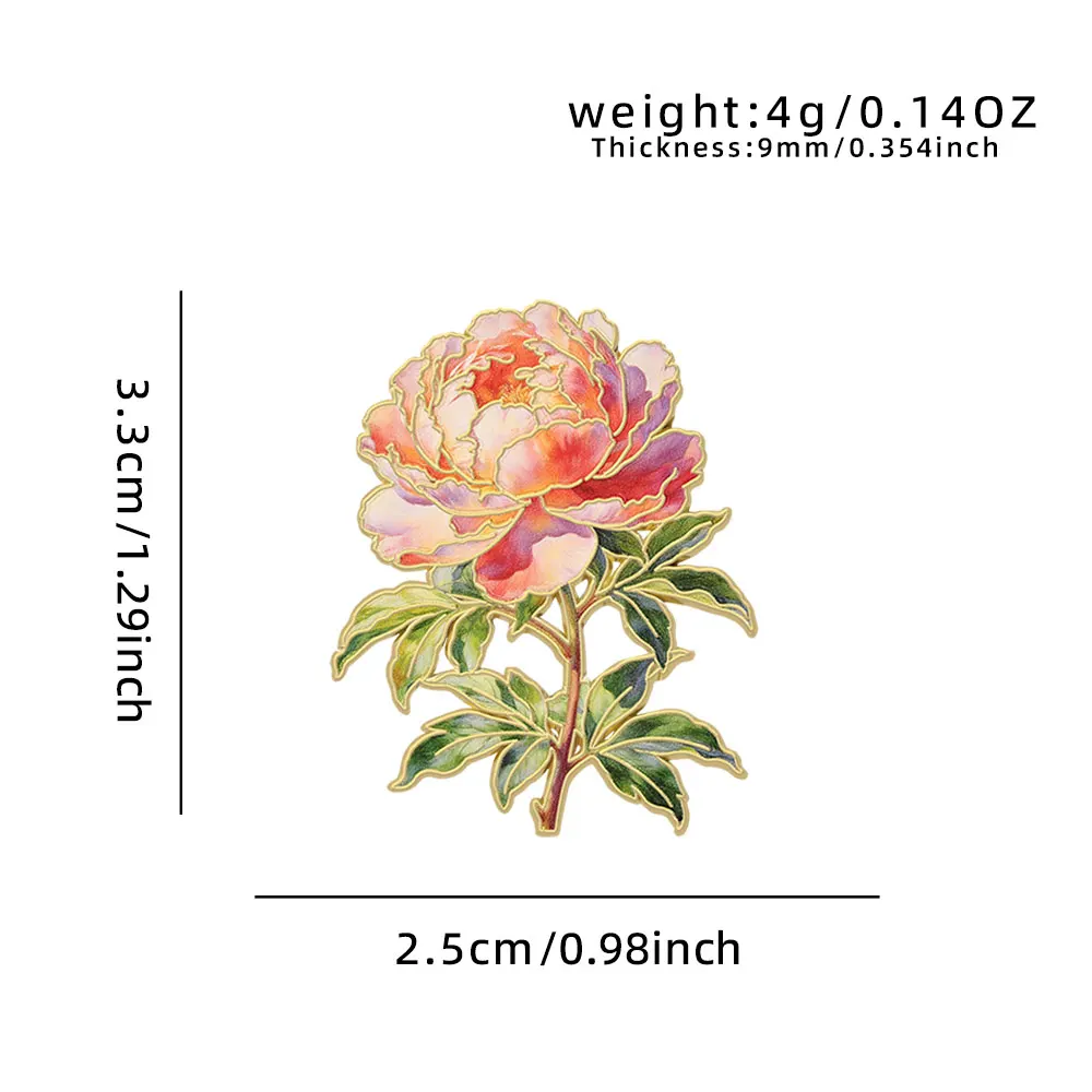 Elegante botanische Emaille-Blumenanstecker, sortierte Pflanzen-Reversbroschen, Natur-Abzeichen für Kleidung, Damen-Modeaccessoires