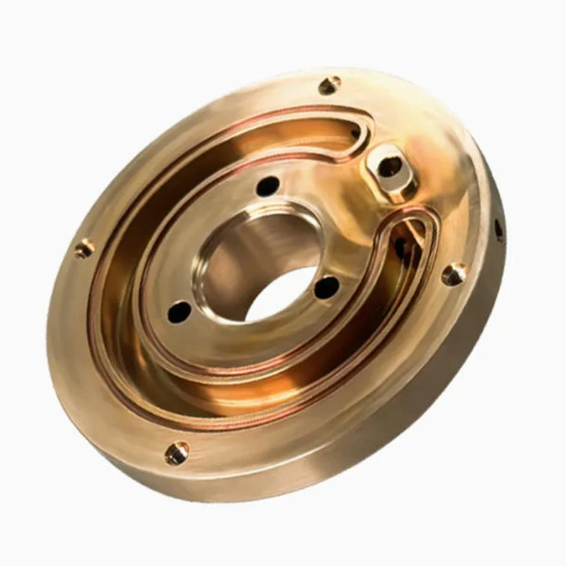 5-Axis CNC Machining Services for Aluminum Titanium Brass Parts Brass Double-Groove Drive Pulley