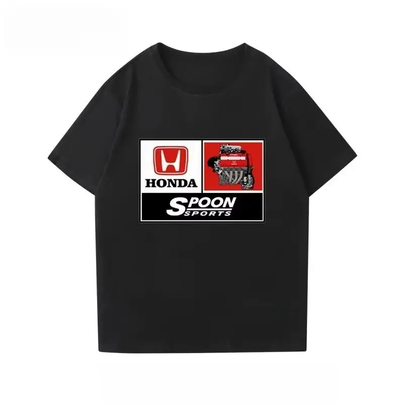 

Honda 2026 New Hot Summer Honda Civic TYPER Fit GK5 Unlimited Spoon Convertible T-shirt Sports Trend Brand Printed Cotton Top