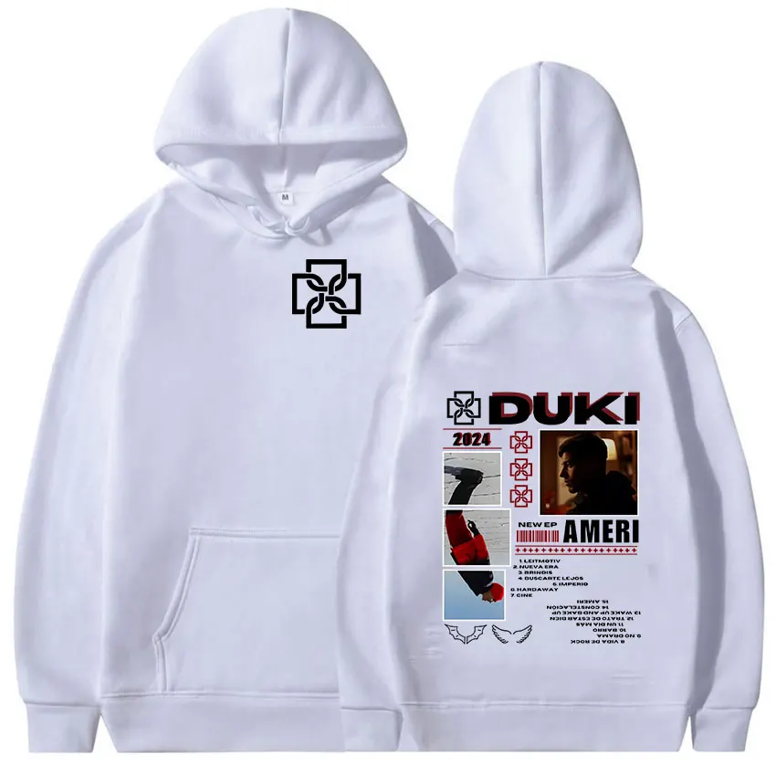 Rapper Duki ADA Tour 2024 New Hoodie Rap Men\'s Hip Hop Loose Pullover Sweatshirt High Quality Vintage Oversized Hoody Streetwear