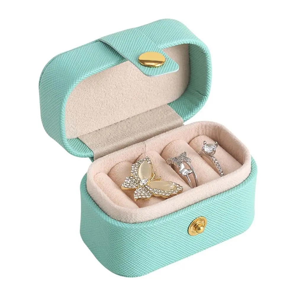 

Mini Packaging Box PU Leather Travel Water-proof Jewelry Storage Case Jewelry Organizer Earring Holder Ring Display Box