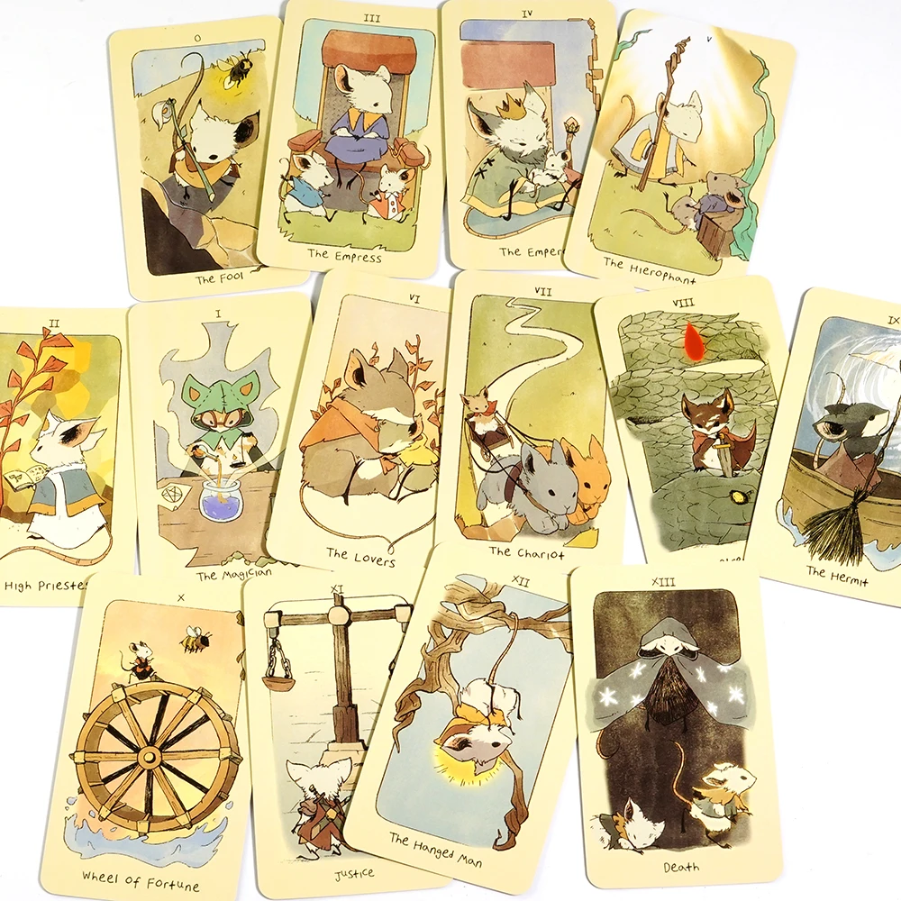 MIMIT Mini Mice Tarot 78 small cards the symbolism of the Tarots in the same space that an Alphiran
