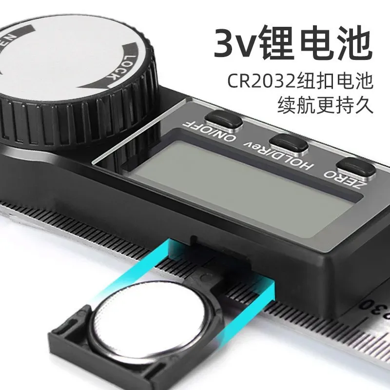 Electronic digital angle ruler protractor ABS plastic woodworking ruler angle measuring instrument multi-function 360 degrees