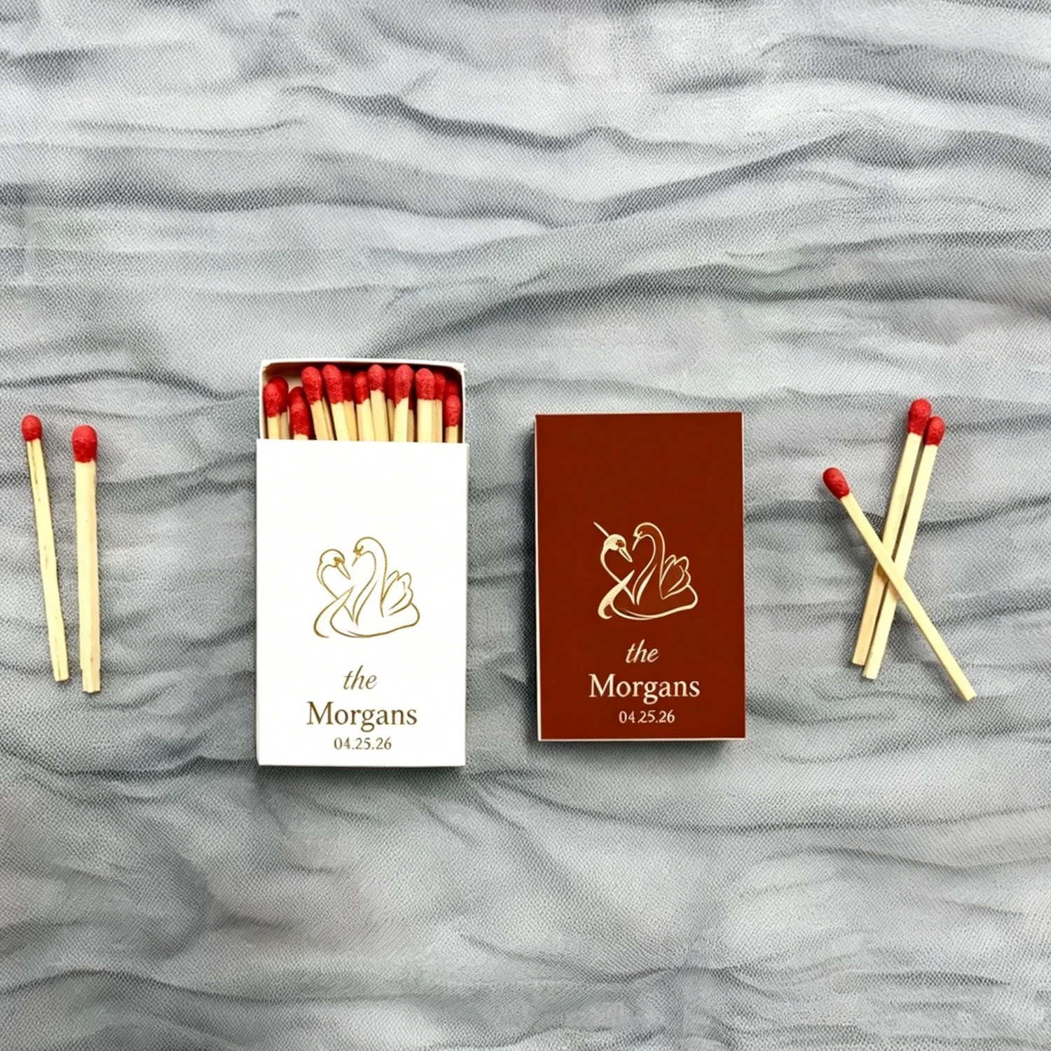 

Custom Wedding Lasting Matchboxes, Personalized Timeless Design, Enduring Favours for Wedding Event