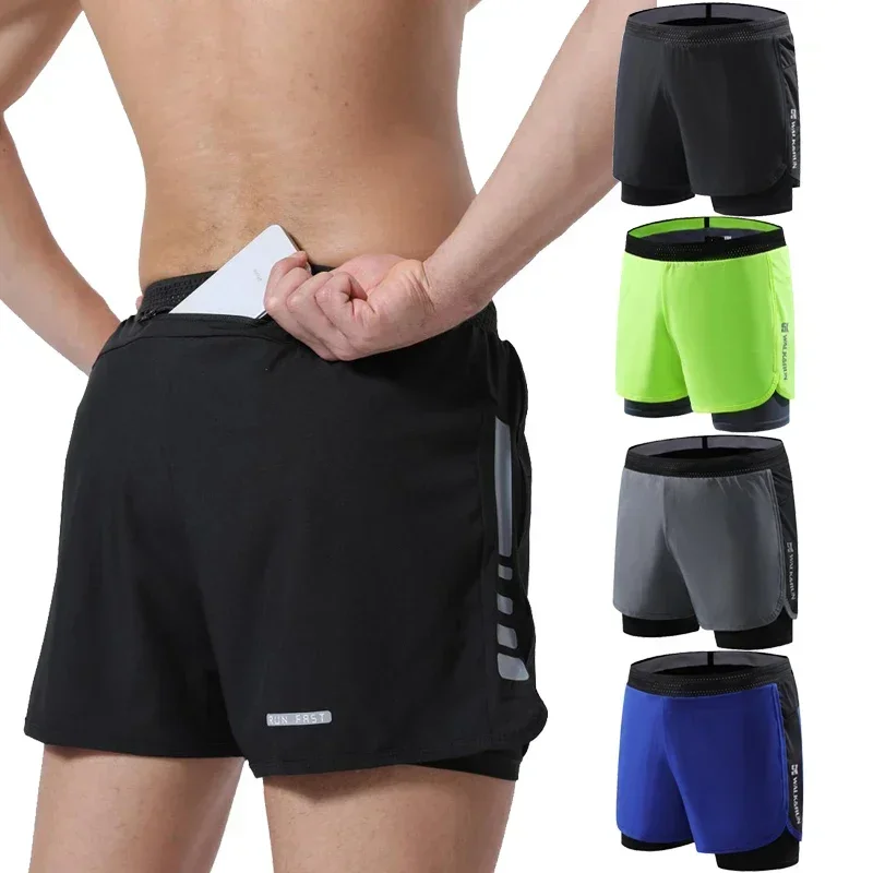 

Men 2 in 1 Ice Silk Pants Compression Shorts Beach Short Pants Fitness Yoga Sweatpants Outdoors Jogging Bottoms Training Shorts