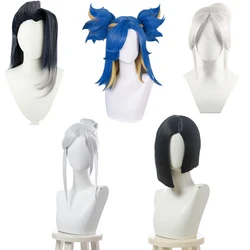 Game VALORANT Cosplay Jett  Neon Viper Wigs Halloween Role Play Costume Party Heat Resistant Synthetic Wigs