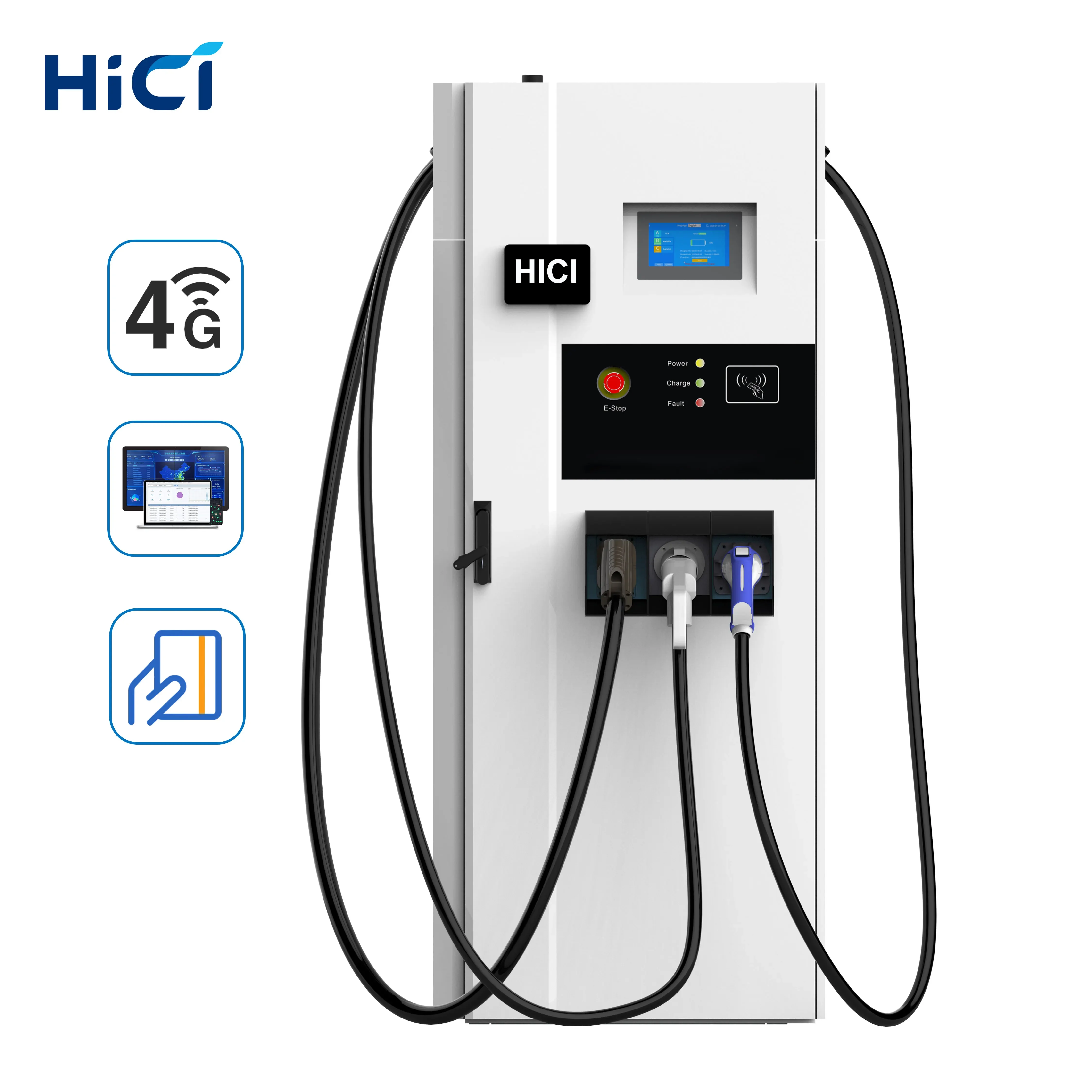 HICI 60-180KW Electric Vehicle Car DC Fast Charging Station CCS CHAdeMO IEC Standard OCPP1.6J Dc Ev Charger for Electric Car