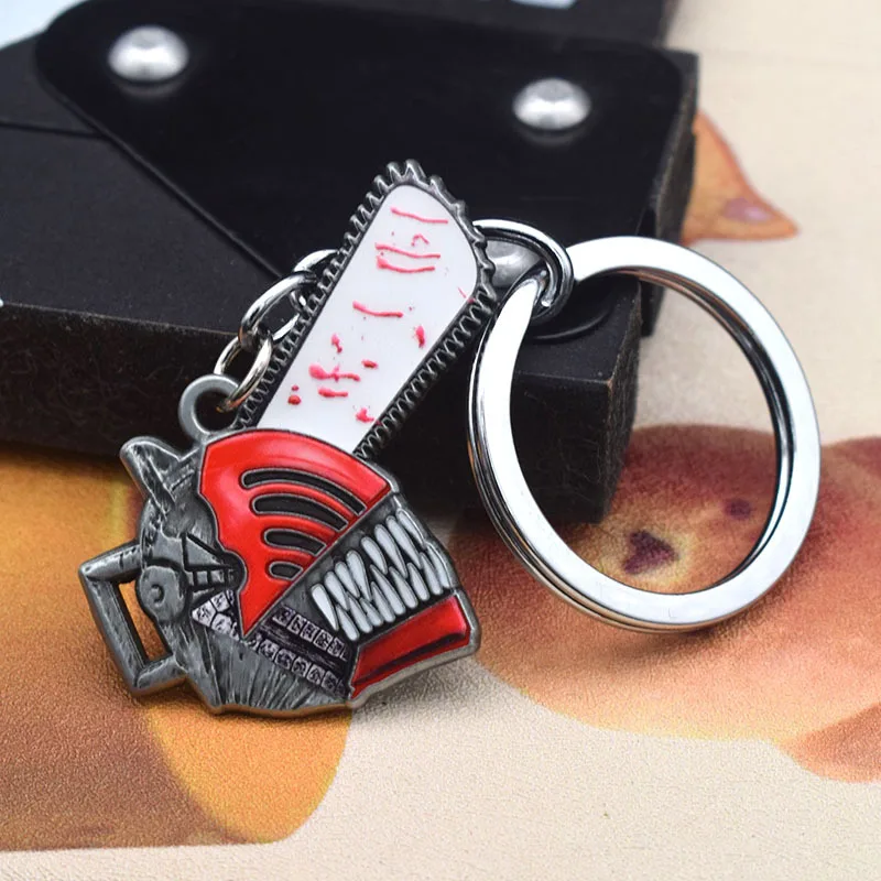 체인소 맨 포치타 키체인 애니메이션 자동차 키 링 액션 피규어 장난감 금속 키체인 가방 펜던트 코스프레 소품 키링 선물