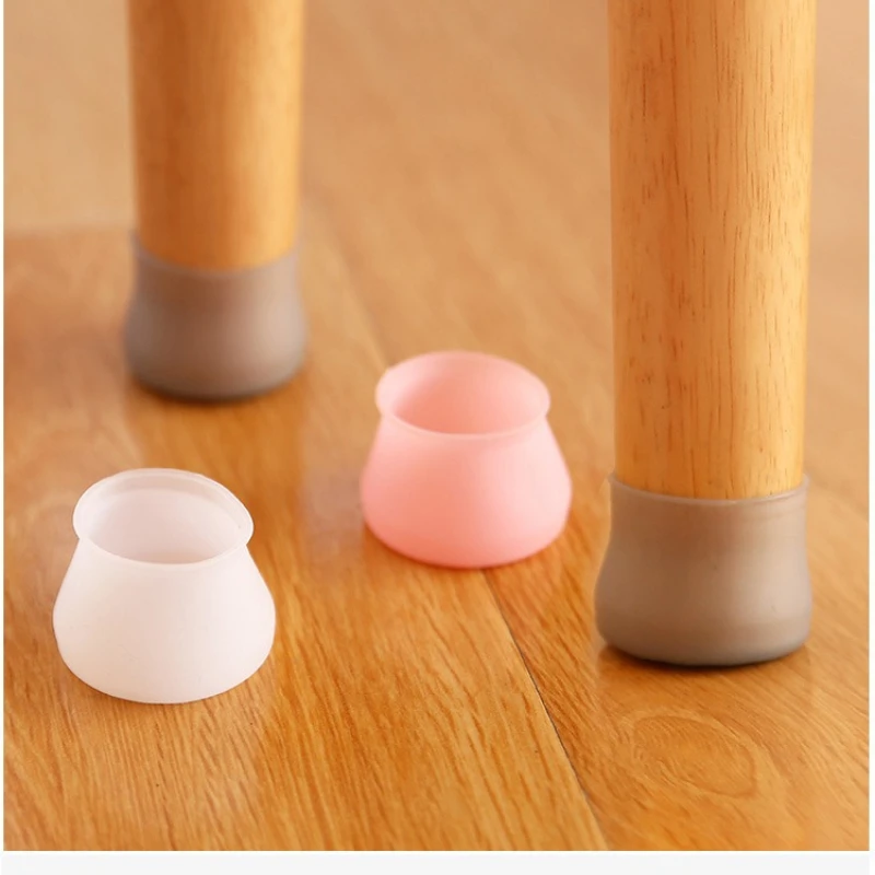 20PC Self-Adhesive Chair Leg Floor Protectors Non-Slip Silicone Furniture Pads Quiet Table Chair Foot Caps Felt Stool Leg Covers