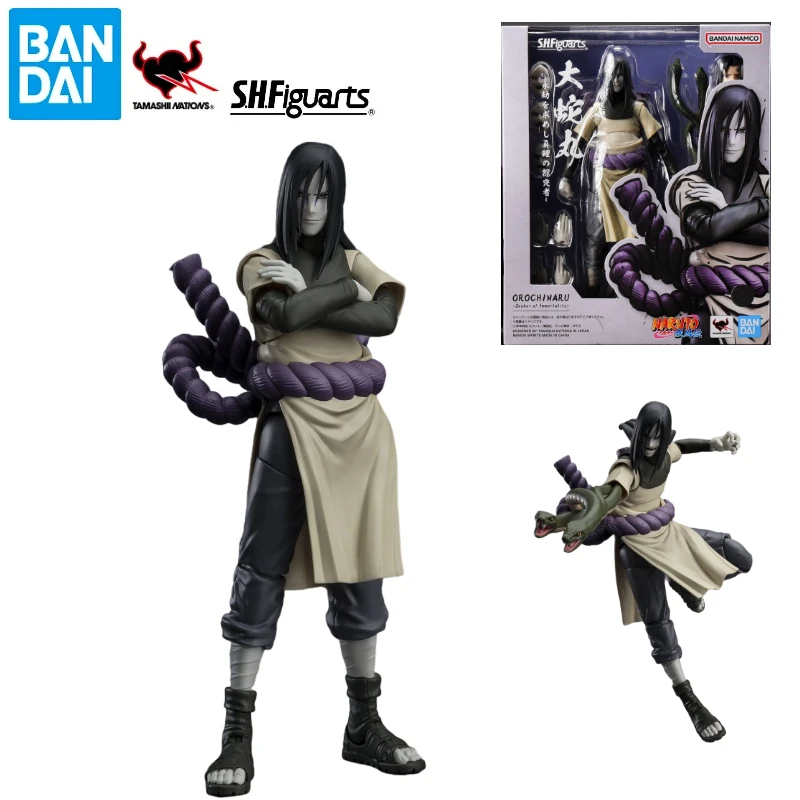 In Stock Brand New Bandai SHF Naruto Series Orochimaru-the Eternal Seeker Seeking Truth-movable Action Figure Model Collection