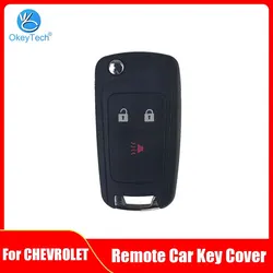 OkeyTech 3/2+1 Buttons Replacement Key Shell Case Fob Fit For CHEVROLET 2012-2016 Spark Flip Remote Key Fob