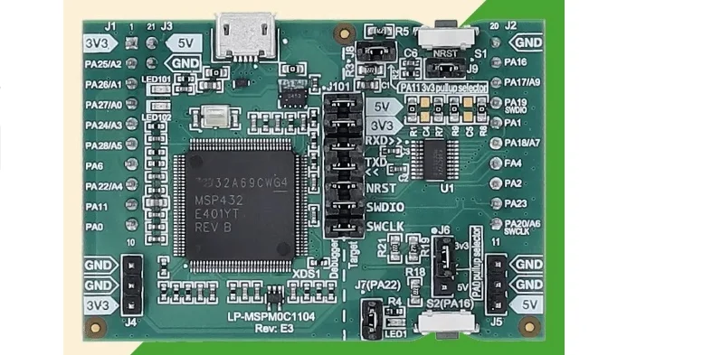 LP-MSPM0C1104 Development Kit for 24MHz Cortex-M0+MCU