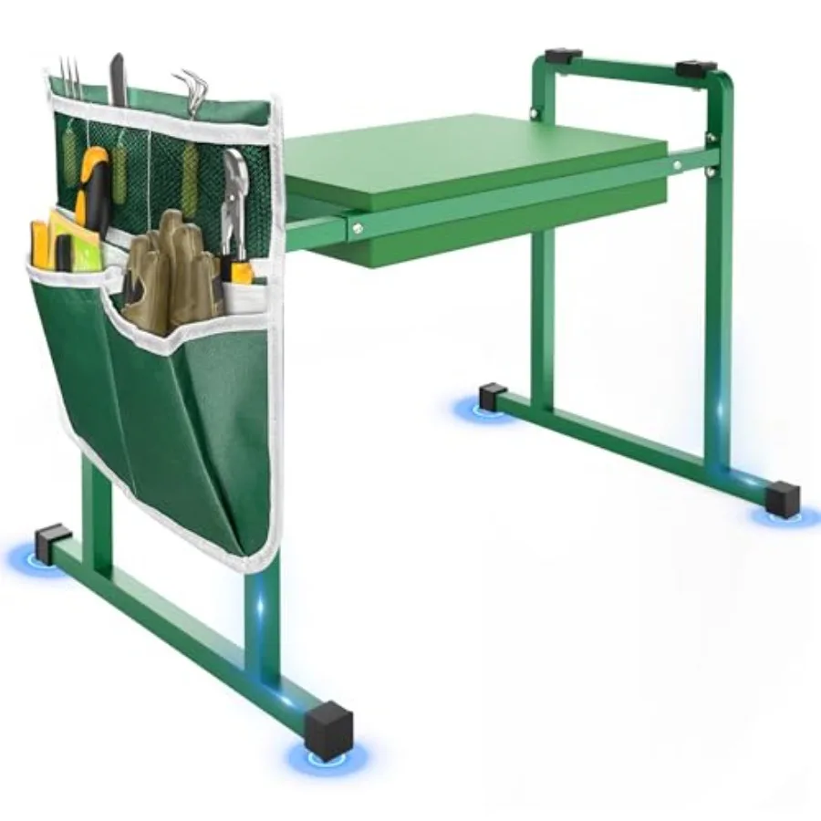 

Garden Kneeler Seat for outdoor use, polypropylene material, green color, stable anti-tipping design and 10.2-inch wider seat w