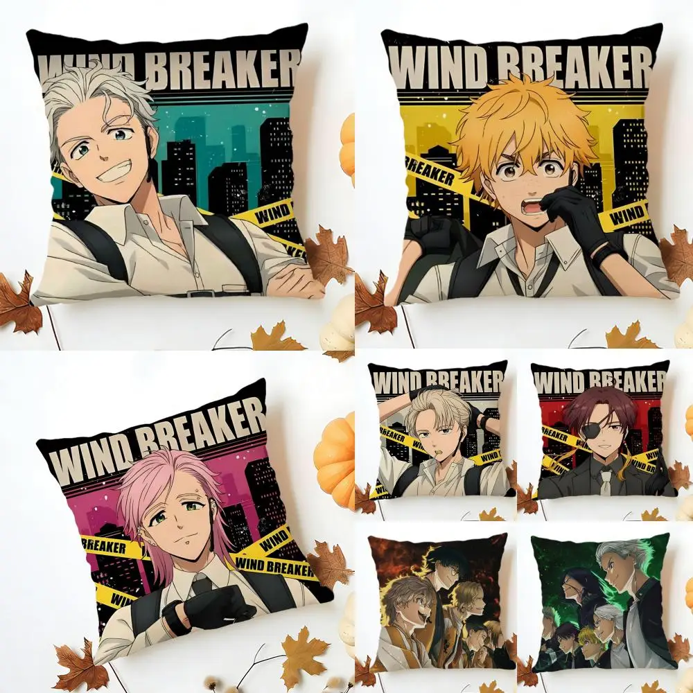 W-Wind Breaker W-Webtoon Cushion Cover Washable Linen Pillowcase Soft  for Sofa Bed Cozy Home Room Decor