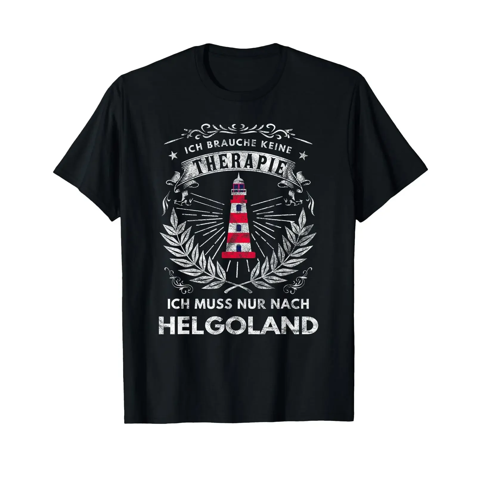Helgoland North Sea Island Holiday Souvenir T Shirt vintage Washed Stretched streetwear Top For Everyday Wear Stylish