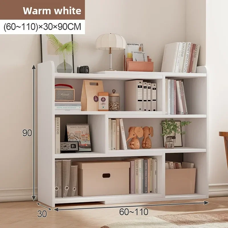 Exquisite Multi-functional Simple bookshelf retractable shelf small storage cabinet lattice cabinet floor bookcase