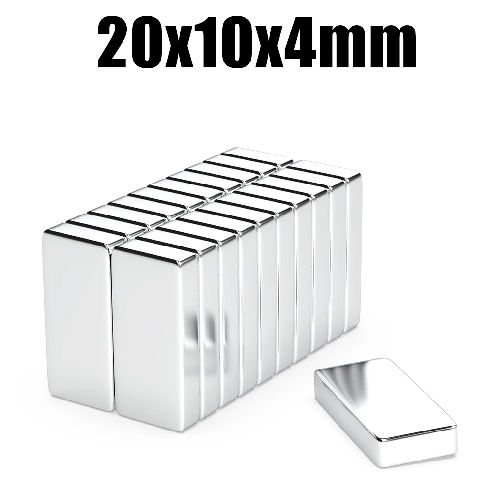 

5/10/20/50/100Pcs N35 Neodymium Magnet 20mm X 10mm X 4mm NdFeB Block Super Powerful Strong Permanent Magnetic imanes 20*10*4