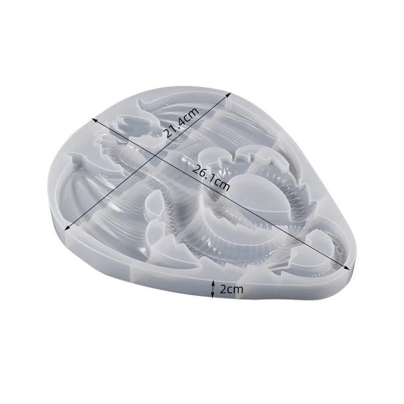 1 Uds. Molde de silicona de dragón volador 3D, fundición de resina epoxi de dragón grande para decoración de pared DIY, decoración del hogar y manualidades