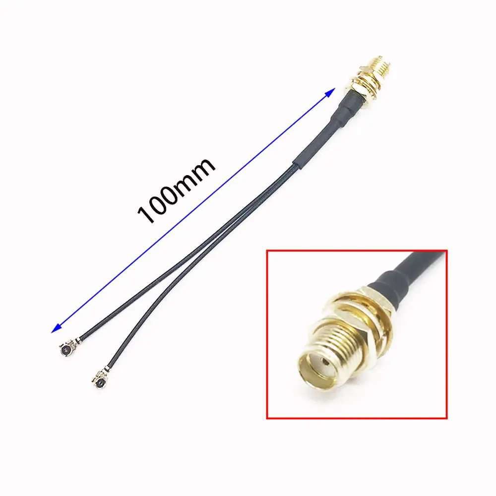 Cavo adattatore convertitore doppio IPEX1 a SMA femmina da 2 pezzi per unità aerea DJI O3 FPV Freestyle VTX Antenna parti fai da te