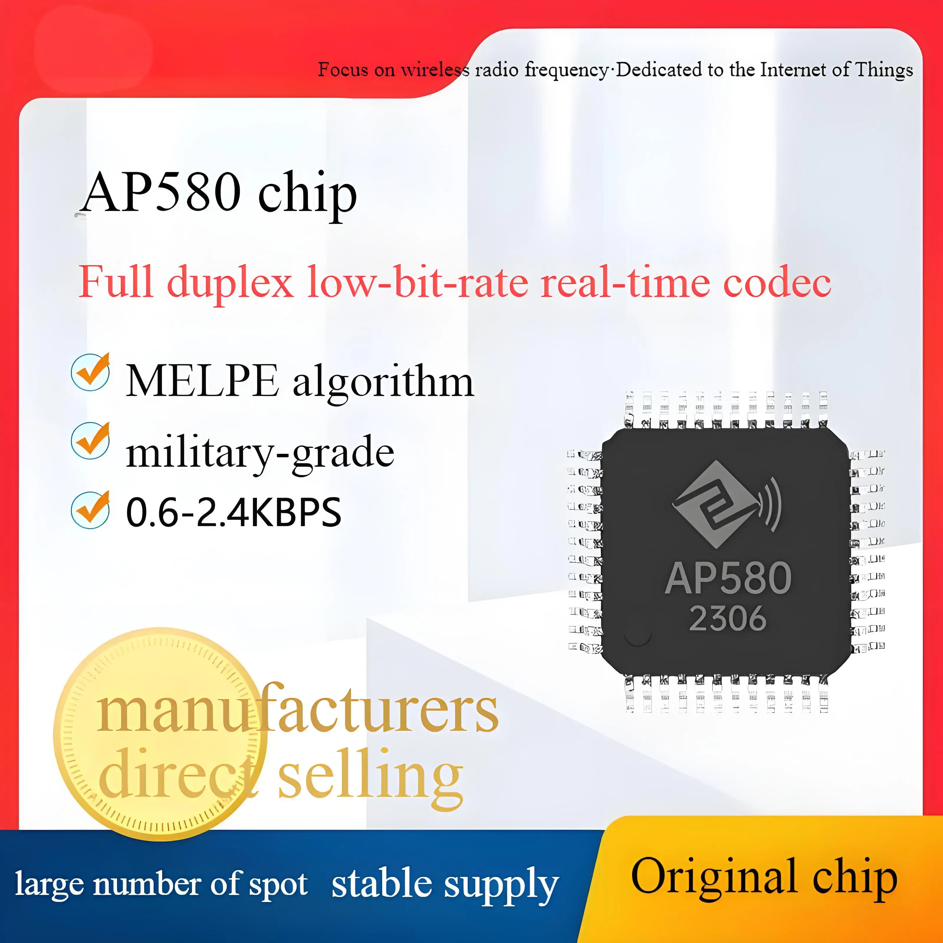 chip-codec-di-compressione-vocale-ap580-full-duplex-a-bassissima-velocita-di-trasmissione-melpe-per-walkie-talkie-digitali-con-comunicazione-in-tempo-reale