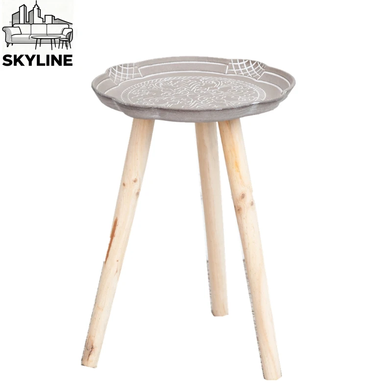 

Удобный маленький журнальный столик из массива дерева с литературным дизайном, угловой столик.