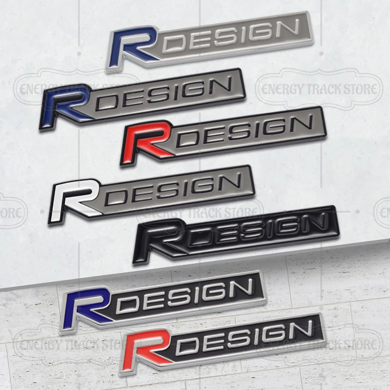 Car Sticker R Design Logo Front Grille Emblem Side Fender Rear Trunk Badge For Volvo V60 S40 S60 XC40 XC60 XC90 V90 V70 XC70 C70