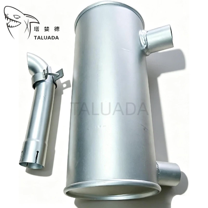 395491A1 Muffler For CX130 CX160 Excavator Engine Exhauster with Pipe Tailpipe Exhaust Tube Alloy Engine Parts 1 Year Warranty