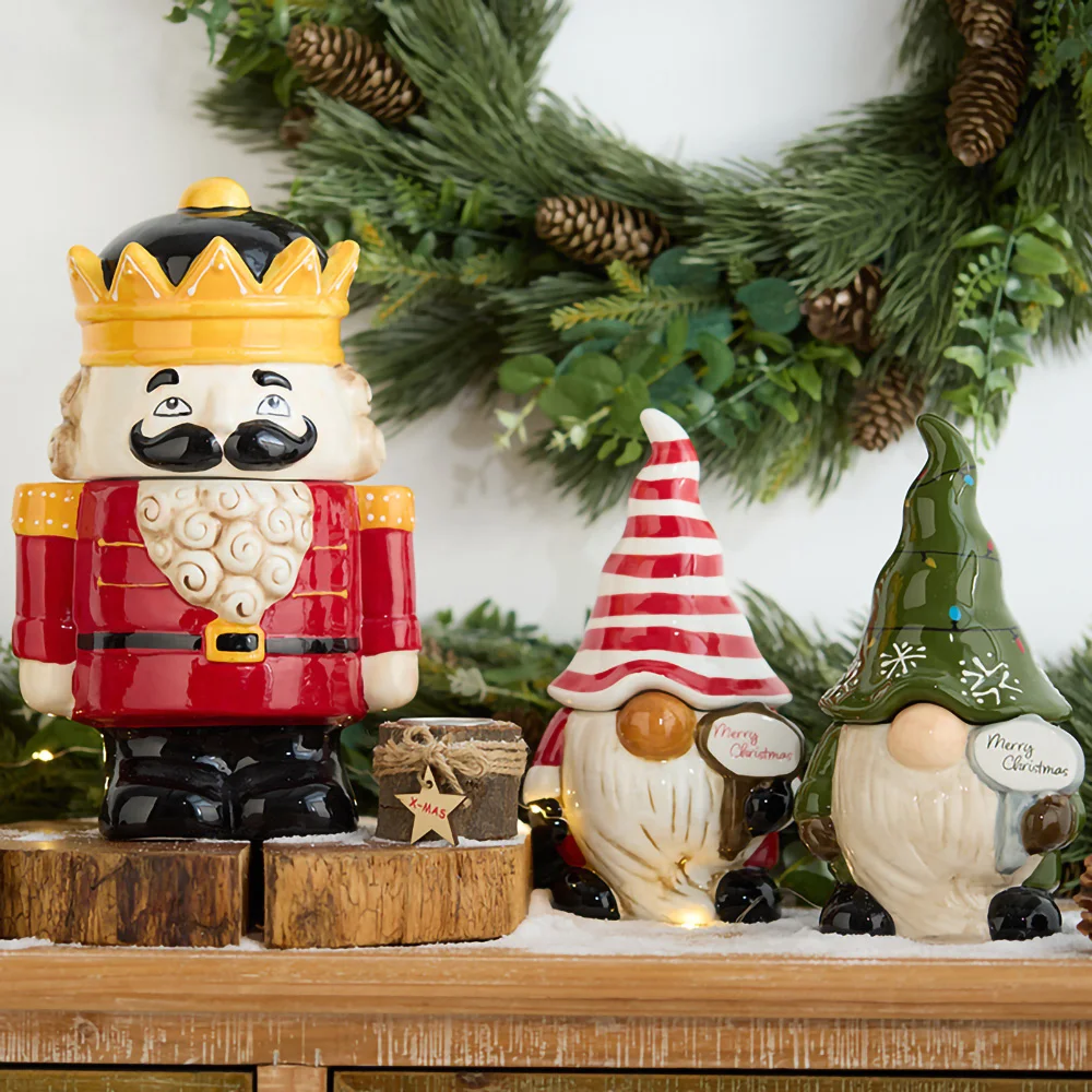 

Керамическая банка для конфет «Старый человек», Щелкунчик, керамическая банка, стойка регистрации, настольные украшения, праздничная атмосфера, реквизит, рождественские украшения