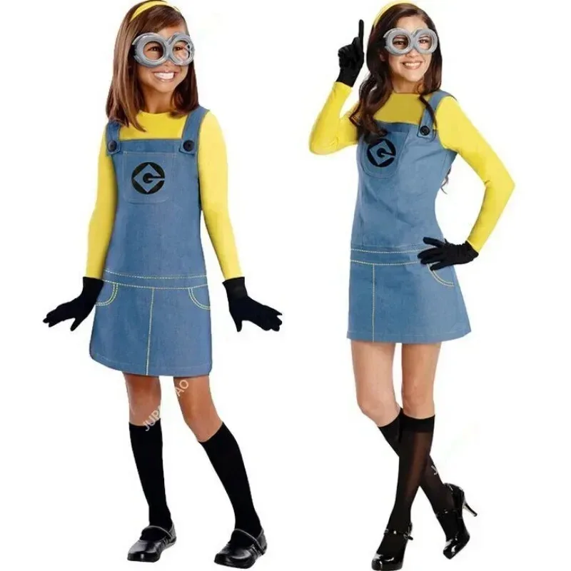 AA wat Anime Minionki Pełna Rodzina Kostium Cosplay Chłopiec Dziewczyna Sukienka Kombinezony Dzieci Dorosły Maskarada Despicable Me Karnawał 2025 Nowość
