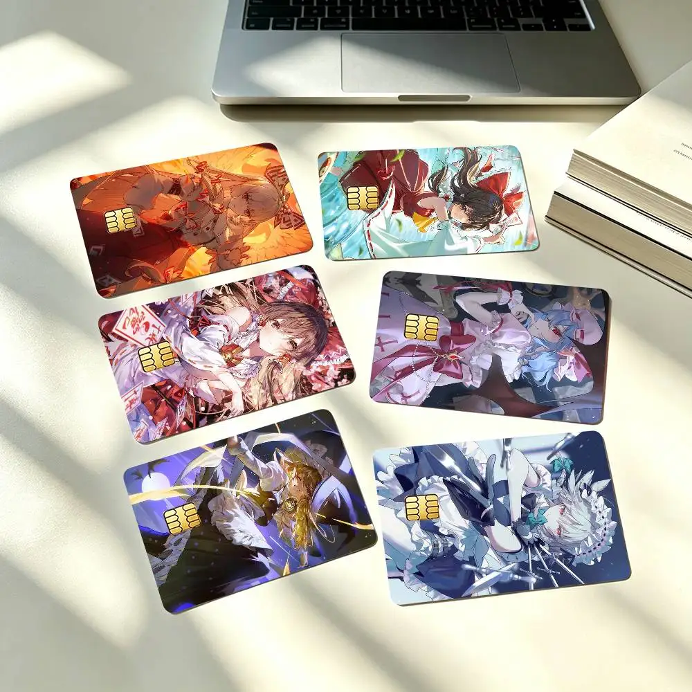 I-Indie Game Touhou Project  Credit Card HD Stickers Game Card Decal Small Chip Waterproof Sticker Gift