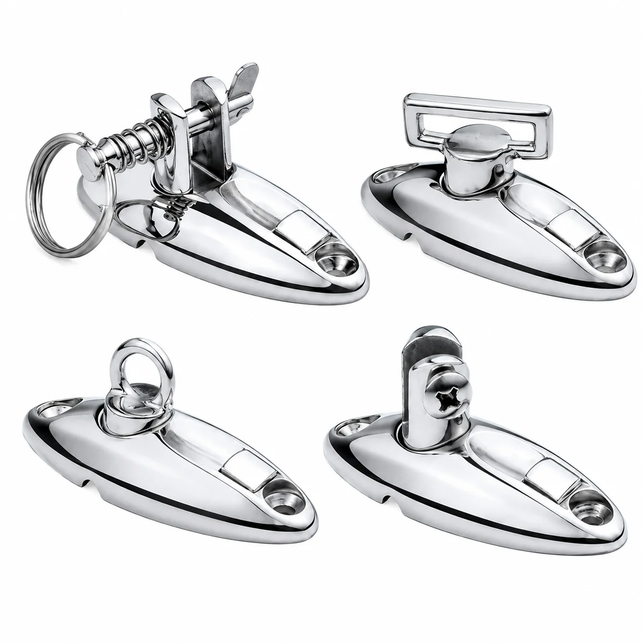 316 Stainless Steel Hinge 360° Rotatable Fixed Base Boat Awning Accessories for RV, Yacht Home Furnishing Hardware Tools