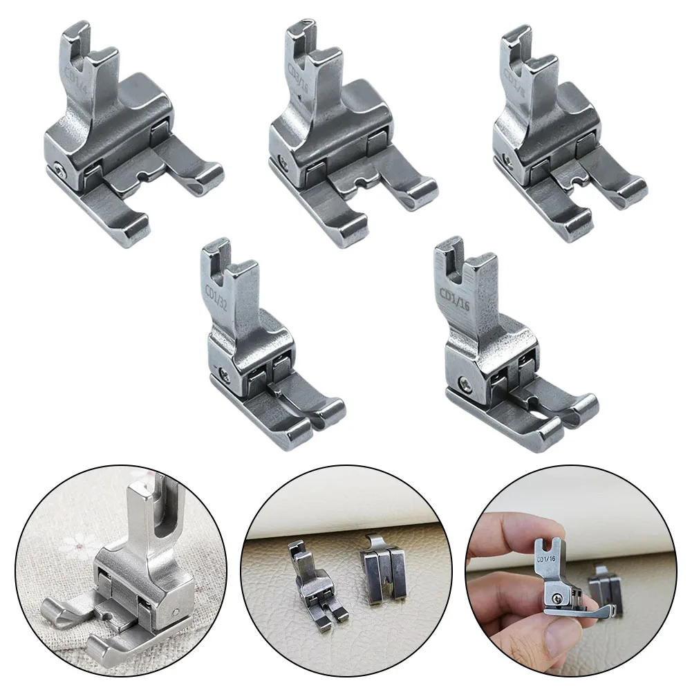 1 szt. Stalowe szycie w lewo i w prawo wszystkie stalowe uniwersalne stopka dociskowa 1mm do 6mm rozmiar płaska stopka stopka dociskowa