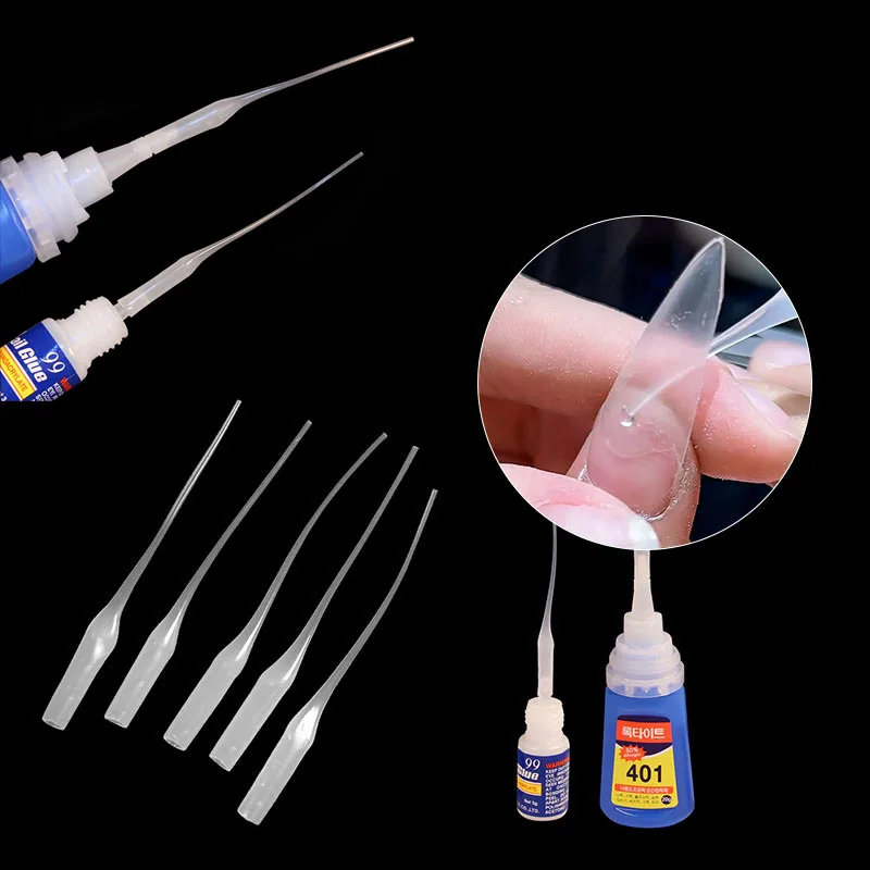 2/6/10Set 50pcs Plastic Glue Micro-Tips Bottle Dispenser Extender Precision Applicator Micro Dropping Tube Nozzle Crafting Lab