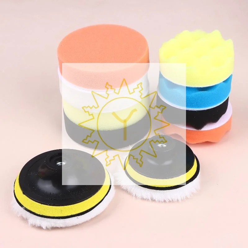 Superior Car Waxing Sponge Pad Assortment - Multi-Functional Buffing & Polishing Aids for Drill Machinery & Angle Grinder