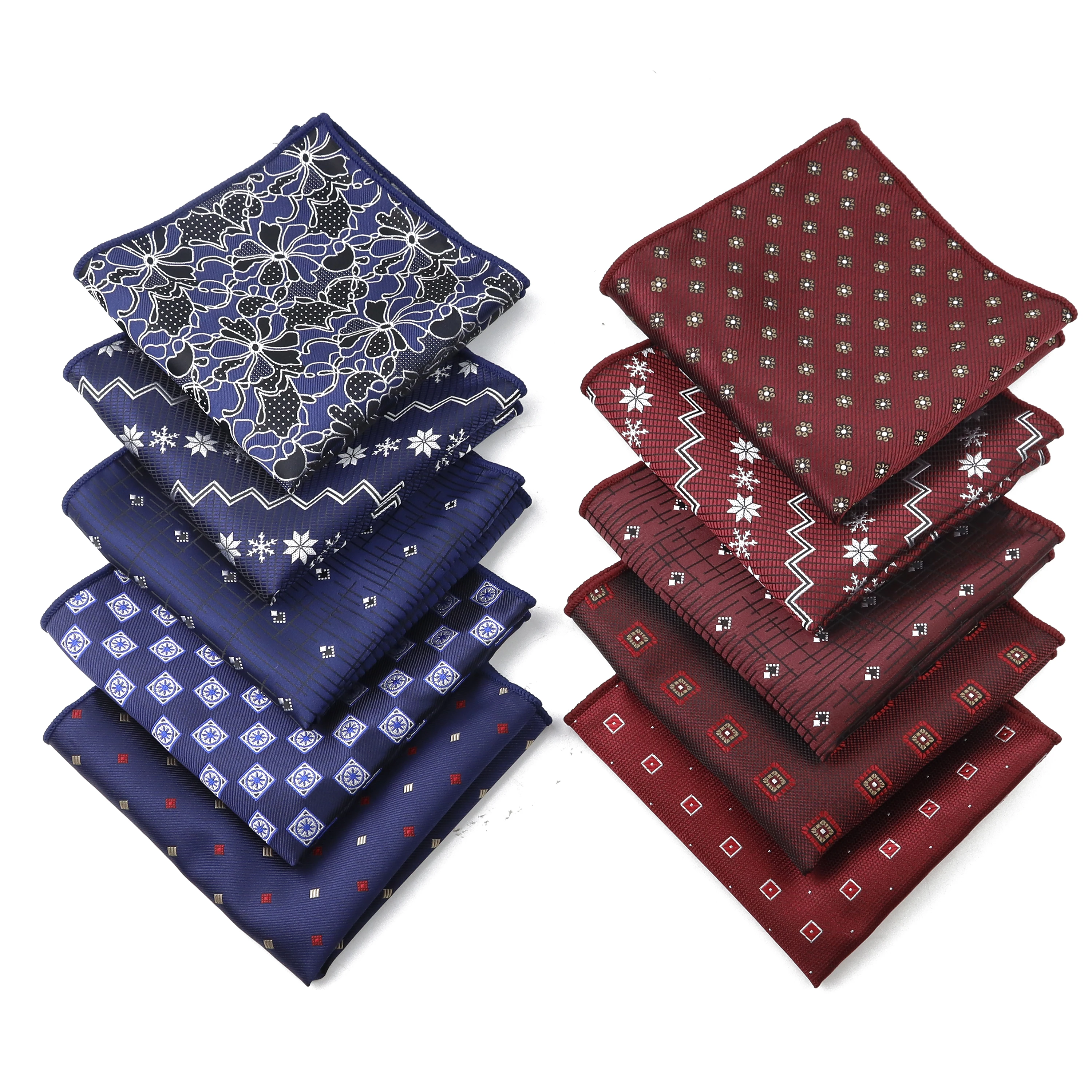 High Grade Vintage Jacquard Paisley Hankerchief Floral Dot Geometric Pattern Pocket Square For Men Business Suit Hanky Accessory