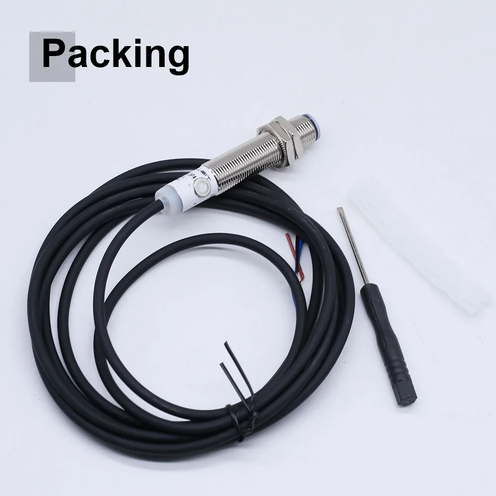 Cloweit M12 Diffused Photo Electric Sensor IP65 20cm Long Distance 24v NPN PNP Optical Infrared Switches