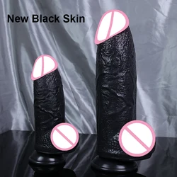 7.5cm Super Realistic Black Huge Dildo Consolador Dick Big Penis Adults Anal Sex Toys Strapon Suction Cup For Woman Masturbator