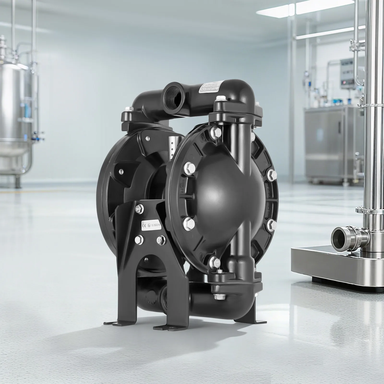 120PSI Air Operated Diaphragm Pump Pneumatic Diaphragm Pump for Water, Low-viscosity Petroleum-based Fluids