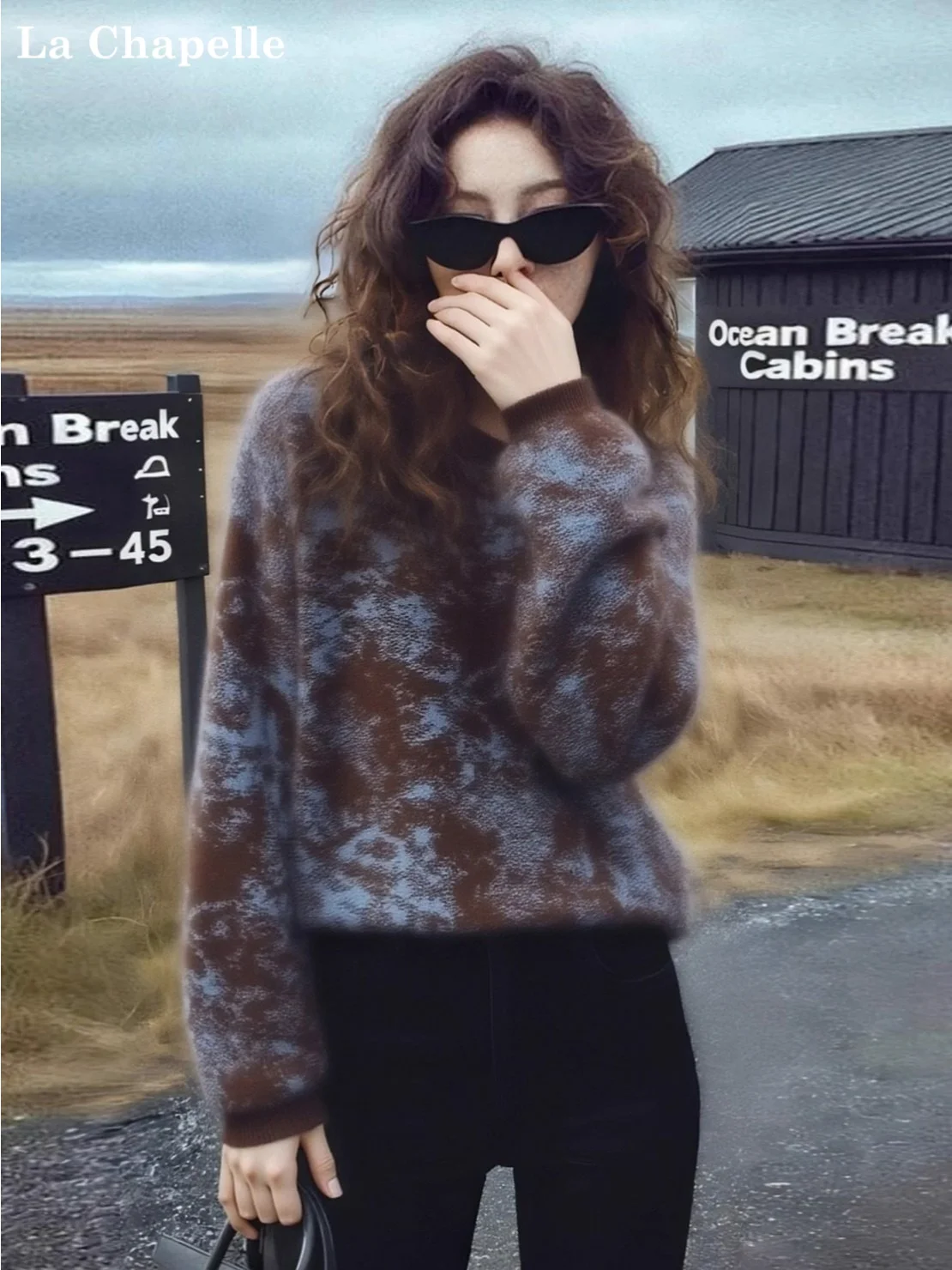 

La Chapelle Women's Loose Fit Color Blo Knitwear round Ne Base Layer irt Spring Autumn Winter Comfortable Warmth