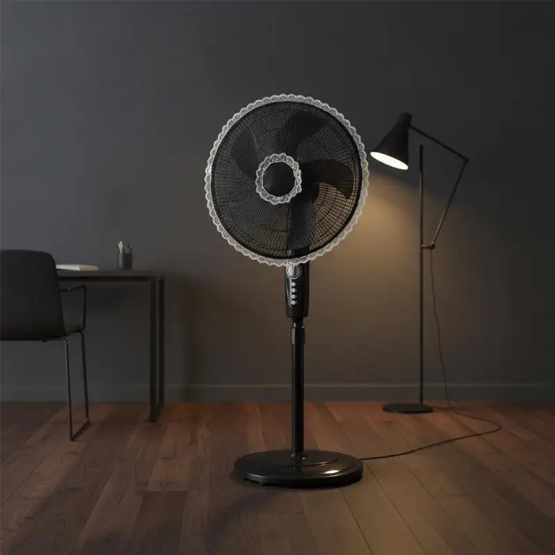 Fan Dust Cover 40/45cm Anti-Pinch Hand Protective Mesh Net Breathable Safety Guard for Desktop Standing Fan
