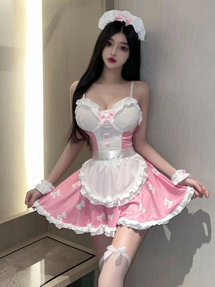 

Sweet Pure Girl ort Sve V-Ne orm Dr с кружевной отделкой Bibi Sle Cute High Waist Summer Dr для женщин