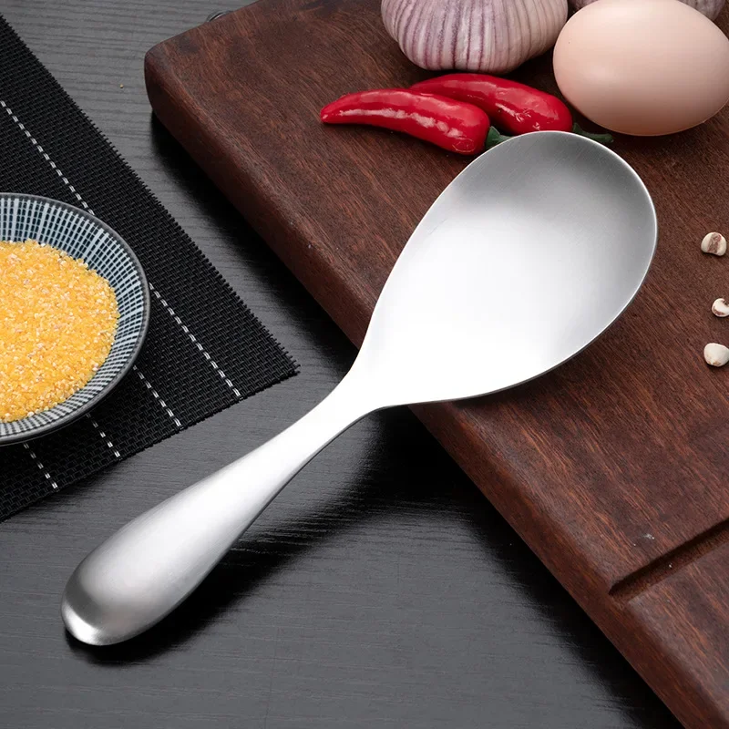 

304 Stainless Steel Rice Spoon Kitchen Anti Sticking Cooking Utensils Deepening Large Size Tools Gadgets Dining Bar Home Garden