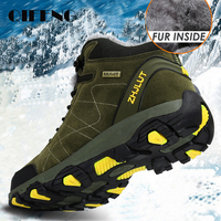 Men Women Outdoor Boots Winter Ankle Boots Warm Popular Footwear Male Suede Casual Snow Shoes Leather Walking Shoes Hunting Boot
