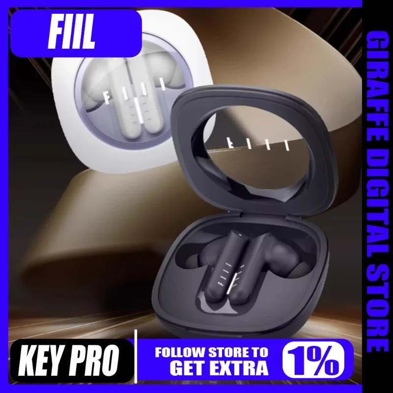 

Наушники FIIL Key Pro, беспроводные наушники с активным шумоподавлением, Bluetooth 5,4, высокий внешний вид и качество звука, поддержка микрофона, подарки