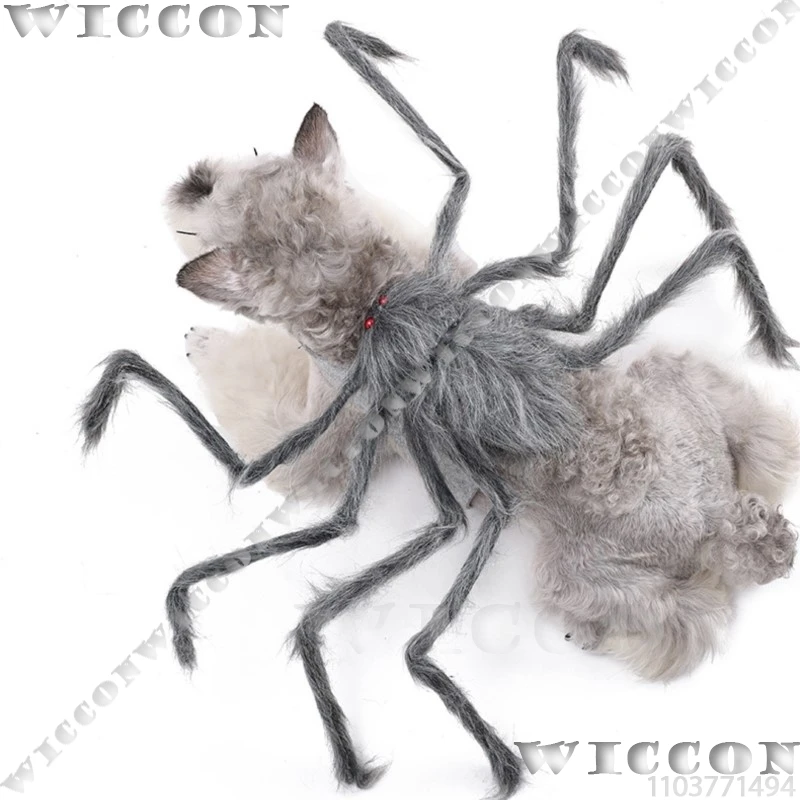 Halloween Spider Pet Costume Funny Dog Cat Outfit Anime Comic Con Dog Cat Halloween Spider Costume Ghost Festival Large Dogs view 5